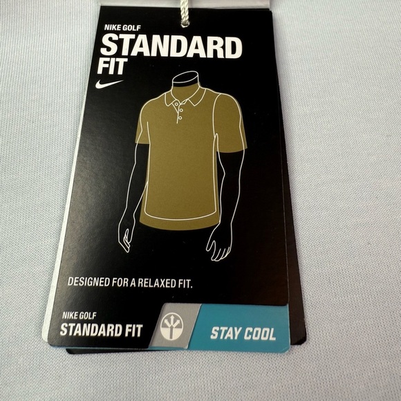 NWT Nike Golf Tour Performance Dri-Fit Polo Shirt Gray Green Trim United Large - Picture 6 of 14